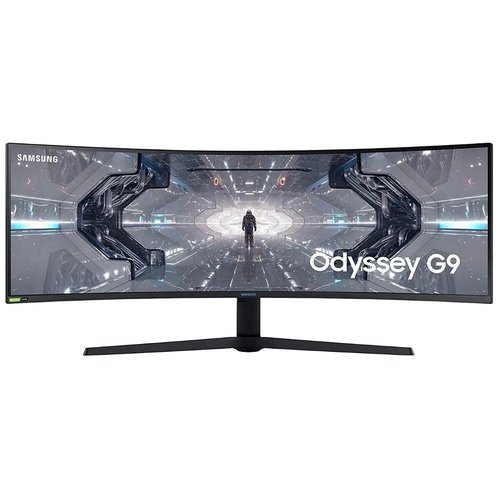 Samsung Odyssey G9 (C49G93TSSU) 49 Inch 240Hz Gaming Monitor (5,120 x 1,440 pixel, 1ms, QLED, DQHD, 1000R, Dual Monitor, HDR, G-Sync Compatible, Ultrabwide) White/Black [Energy Class G