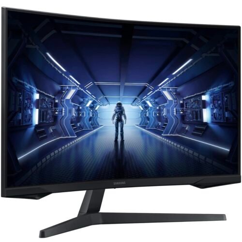 Samsung Odyssey Curved Gaming Monitor 2021 Model, 32 inch, WQHD 2560x1440p & HDR 10 resolution 144 Hz, 1Ms response time, AMD FreeSync, black [Energy Class G]