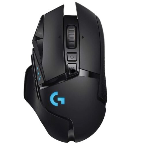 Logitech G502 LIGHTSPEED Wireless Gaming Mouse, HERO 16K Sensor, 16,000 DPI, RGB, Adjustable Weights, 11 Programmable Buttons, Long Battery Life, On-Board Memory, PC / Mac – Black