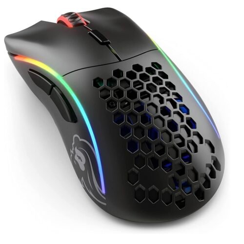 Glorious PC Gaming Race Model D Gaming Mouse Wireless, Ergonomic Mouse, Optical BAMF Sensor 19,000 DPI, Lightweight 69g, Wireless Mouse (Black (Mat))