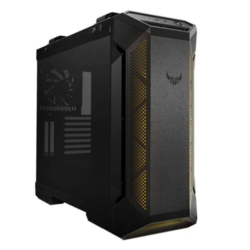 ASUS GT501 TUF EATX Form Factor Gaming Case, 3 x 120mm Aura RGB Fans, Tempered Glass Side Panel, Metal Front Panel, USB 3.1, Front and Above Reserved Space for Radiators [Energy Class A+++]