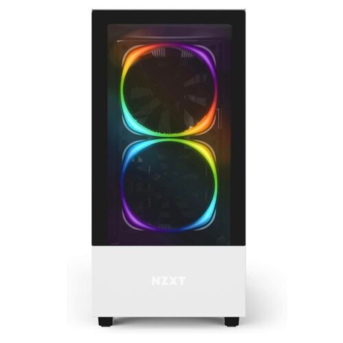 NZXT H510 Elite, Premium ATX-Mid-Tower Enclosure for Gaming PCs, Dual-Tempered Glass Window, Front I/ O USB Type-C Port, Vertical GPU, Usable for Water Cooling, White/Black